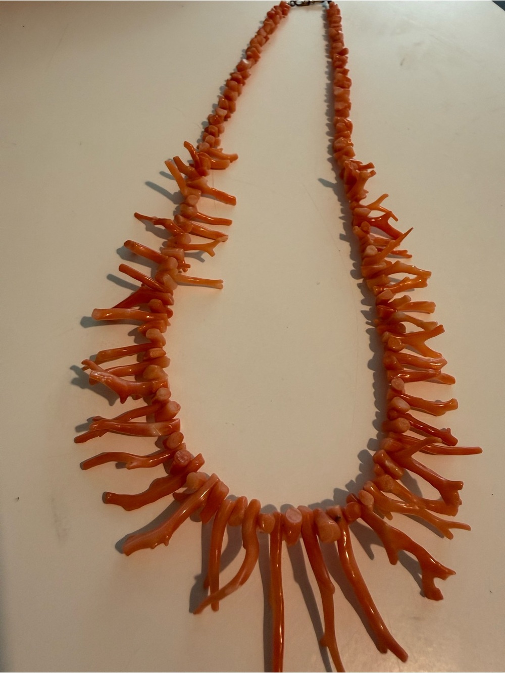 Vintage 1980’s Angel Skin natural coral necklace